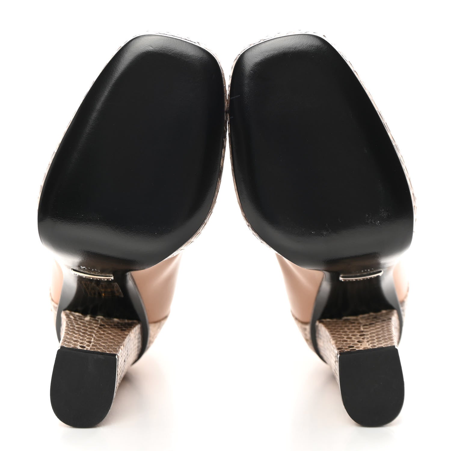 Gucci Acquarello Lux Snakeskin Twiggy Calfskin Lillian Horsebit Boot 36.5 Taffy Camelia 5 of 13