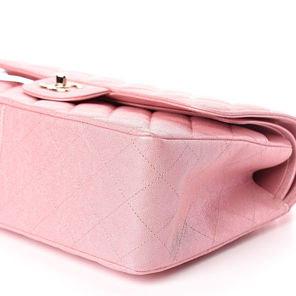 Chanel Iridescent Caviar Quilted Jumbo Double Flap Rose Pink 9 of 11