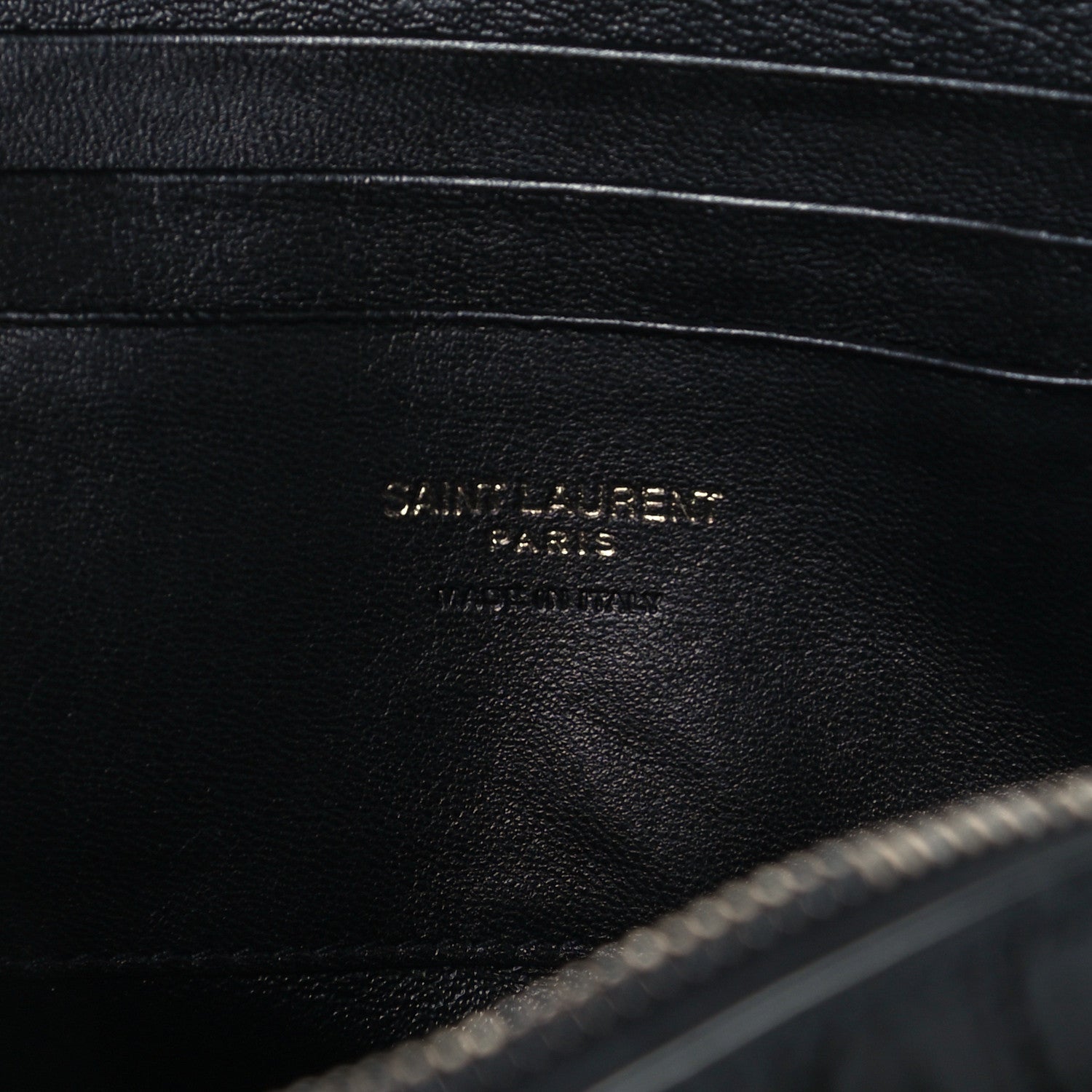 Saint Laurent Calfskin Crocodile Embossed Monogram Mini Lou Camera Bag Black 6 of 11