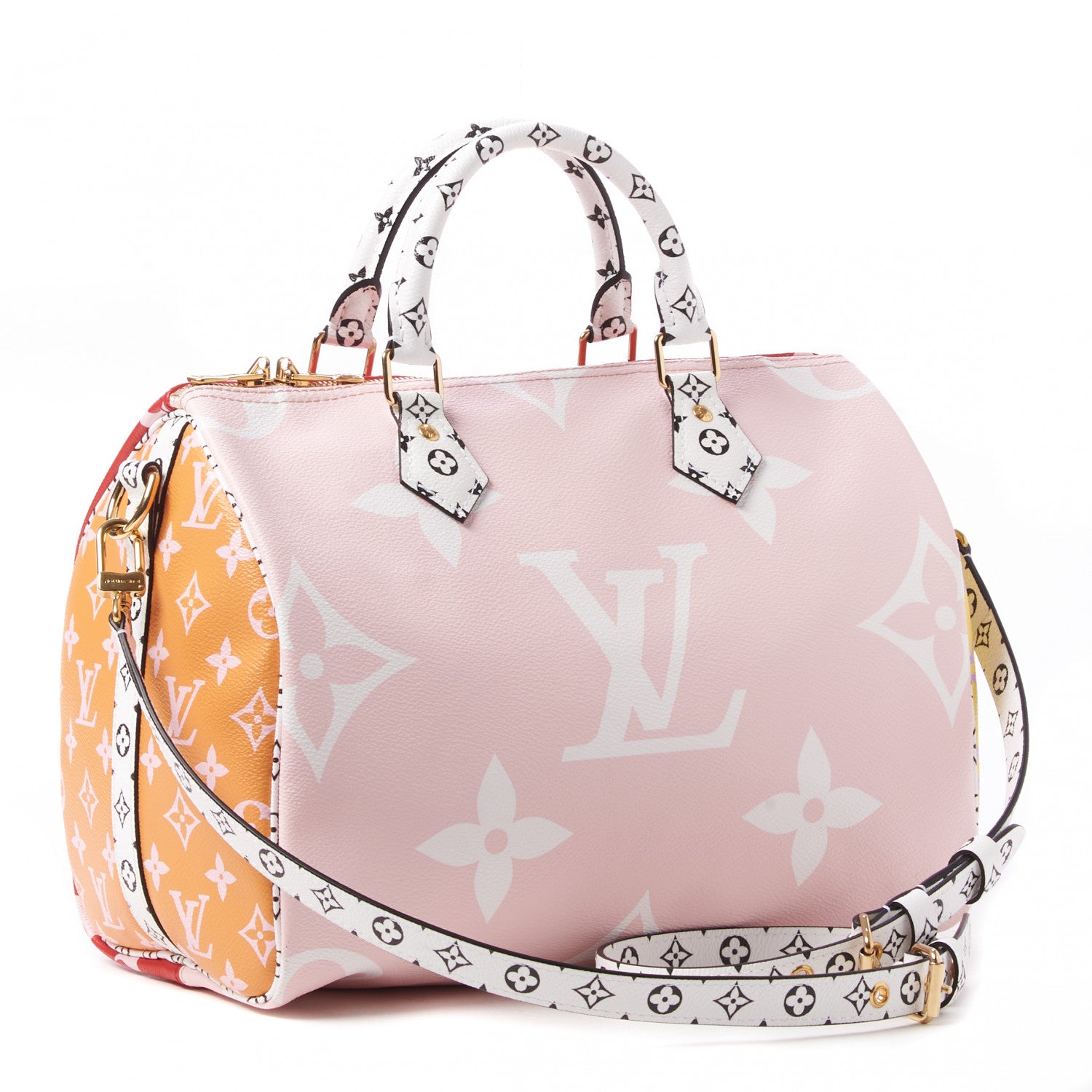 Louis Vuitton Monogram Giant Speedy Bandouliere 30 Rouge 3 of 8