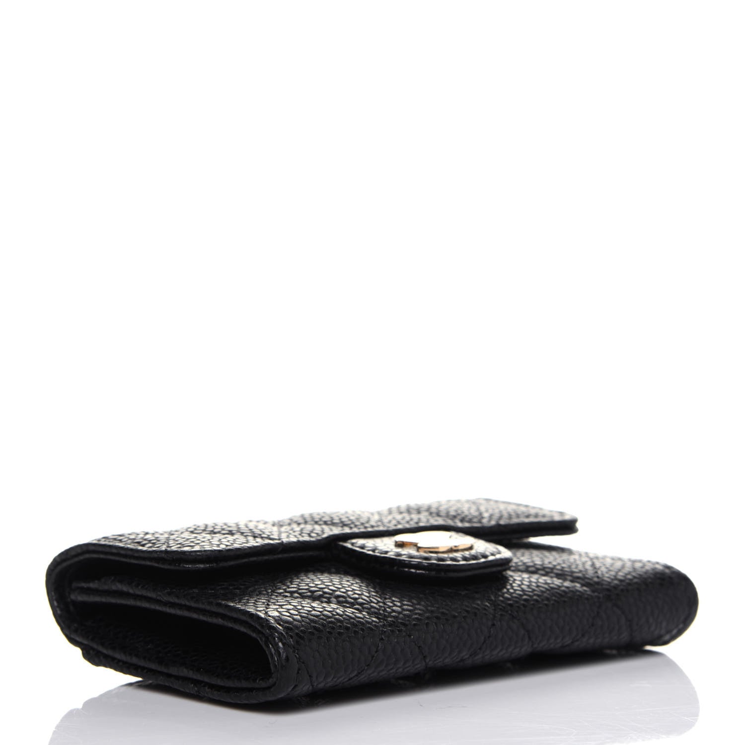 Chanel Caviar Quilted Flap Card Holder Wallet Black 4 of 12