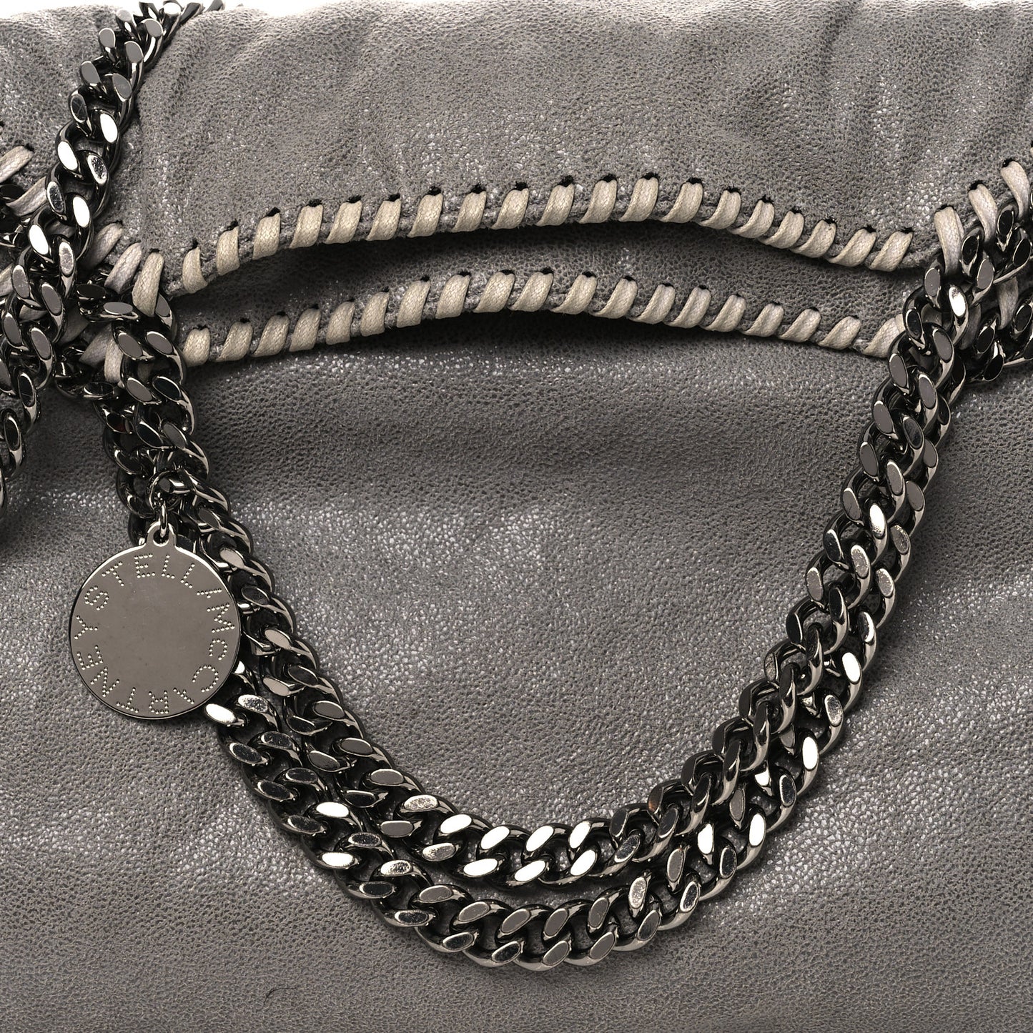 Shaggy Deer Falabella Fold Over Tote Grey