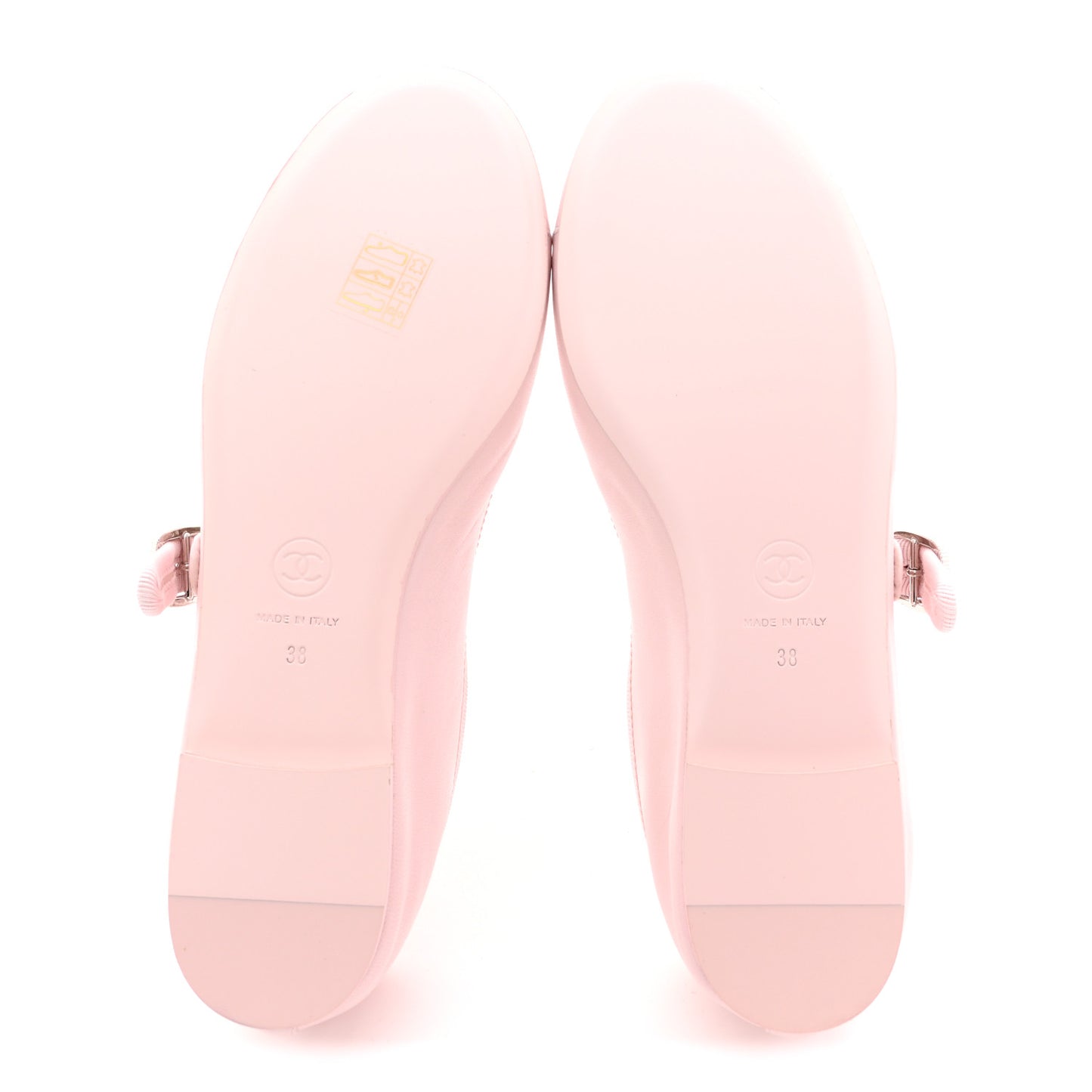 Lambskin Mary Jane Flats 38 Light Pink