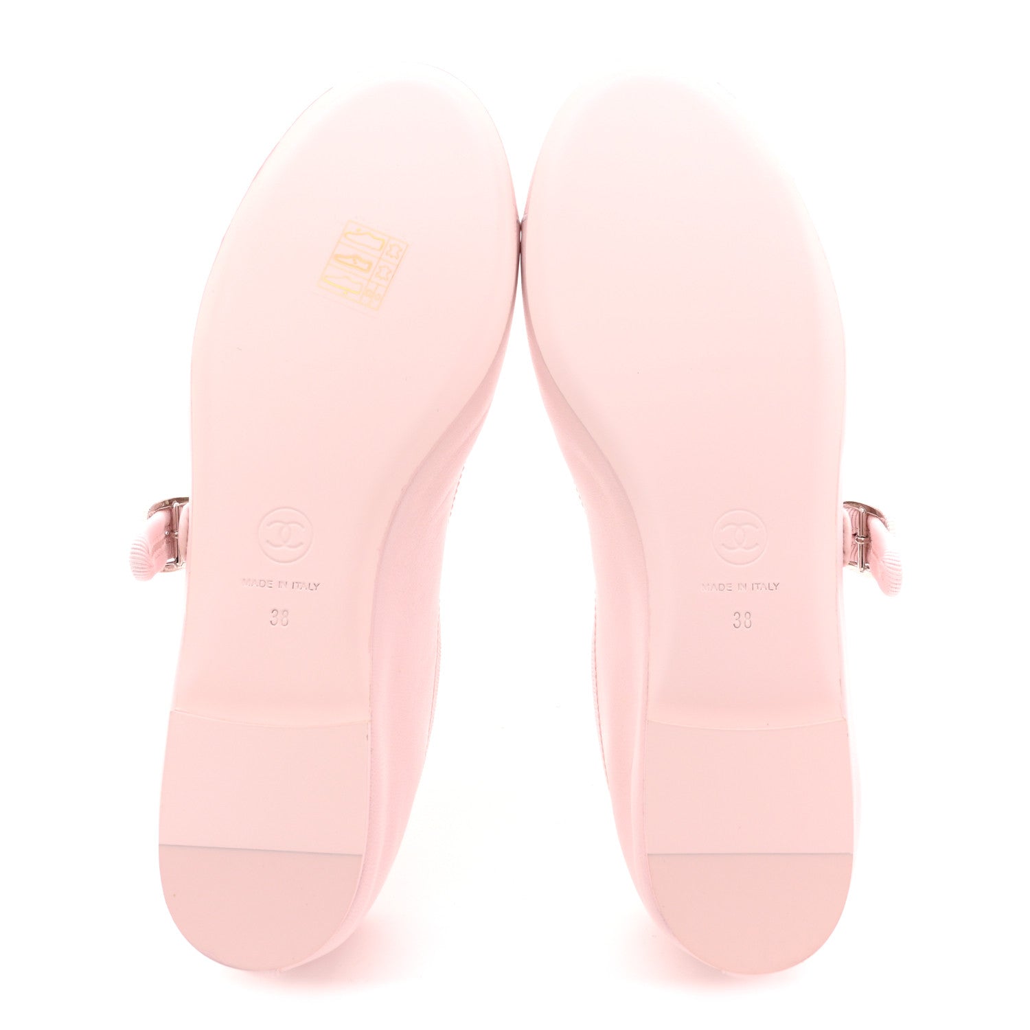 Chanel Lambskin Mary Jane Flats 38 Light Pink 6 of 10