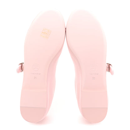 Chanel Lambskin Mary Jane Flats 38 Light Pink 6 of 10