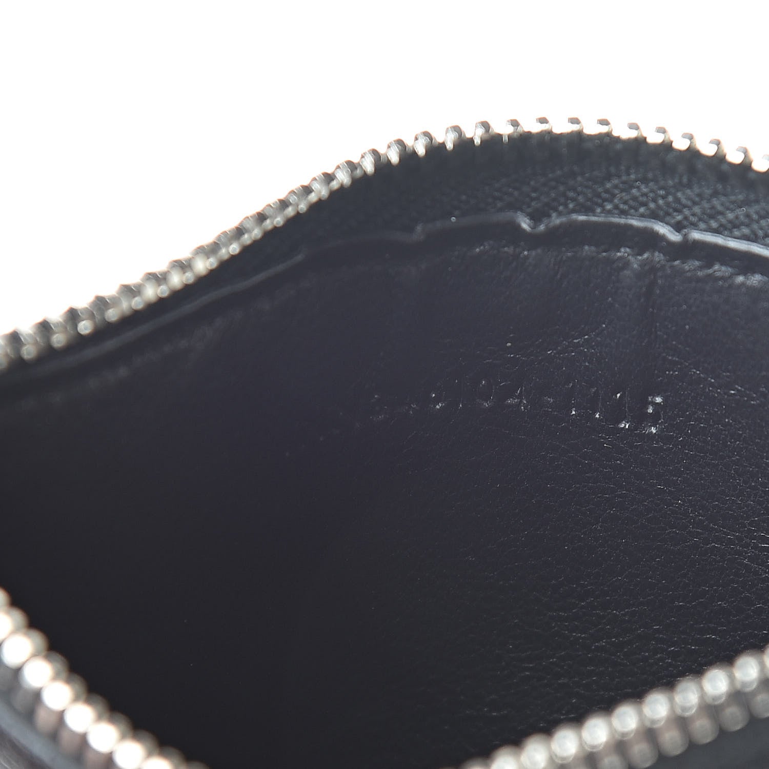 Saint Laurent Grained Calfskin 5 Fragments Zip Pouch Card Holder Black 7 of 8