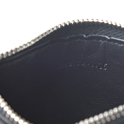 Saint Laurent Grained Calfskin 5 Fragments Zip Pouch Card Holder Black 7 of 8