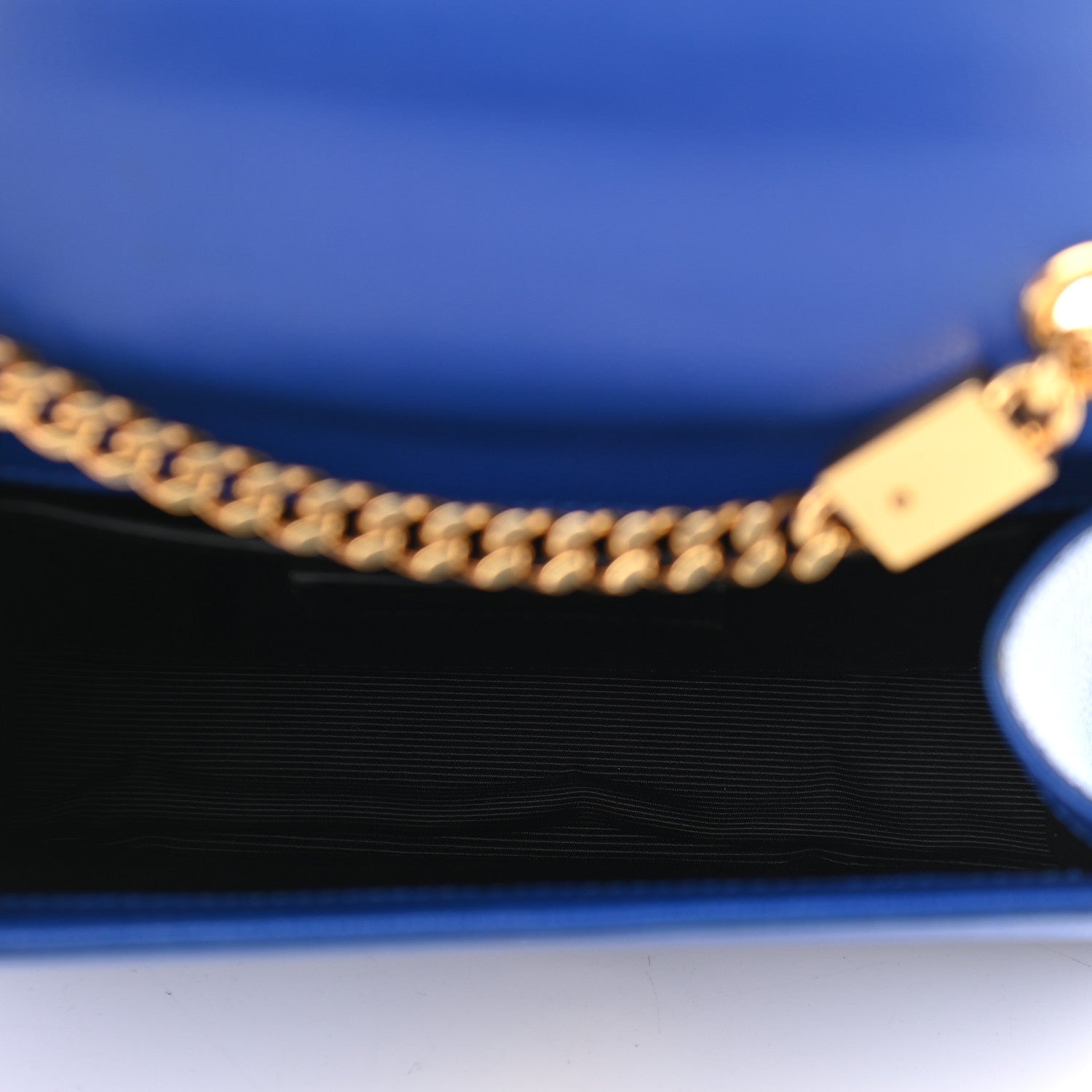 Saint Laurent Grain De Poudre Small Classic Monogram Kate Satchel Royal Blue 5 of 8
