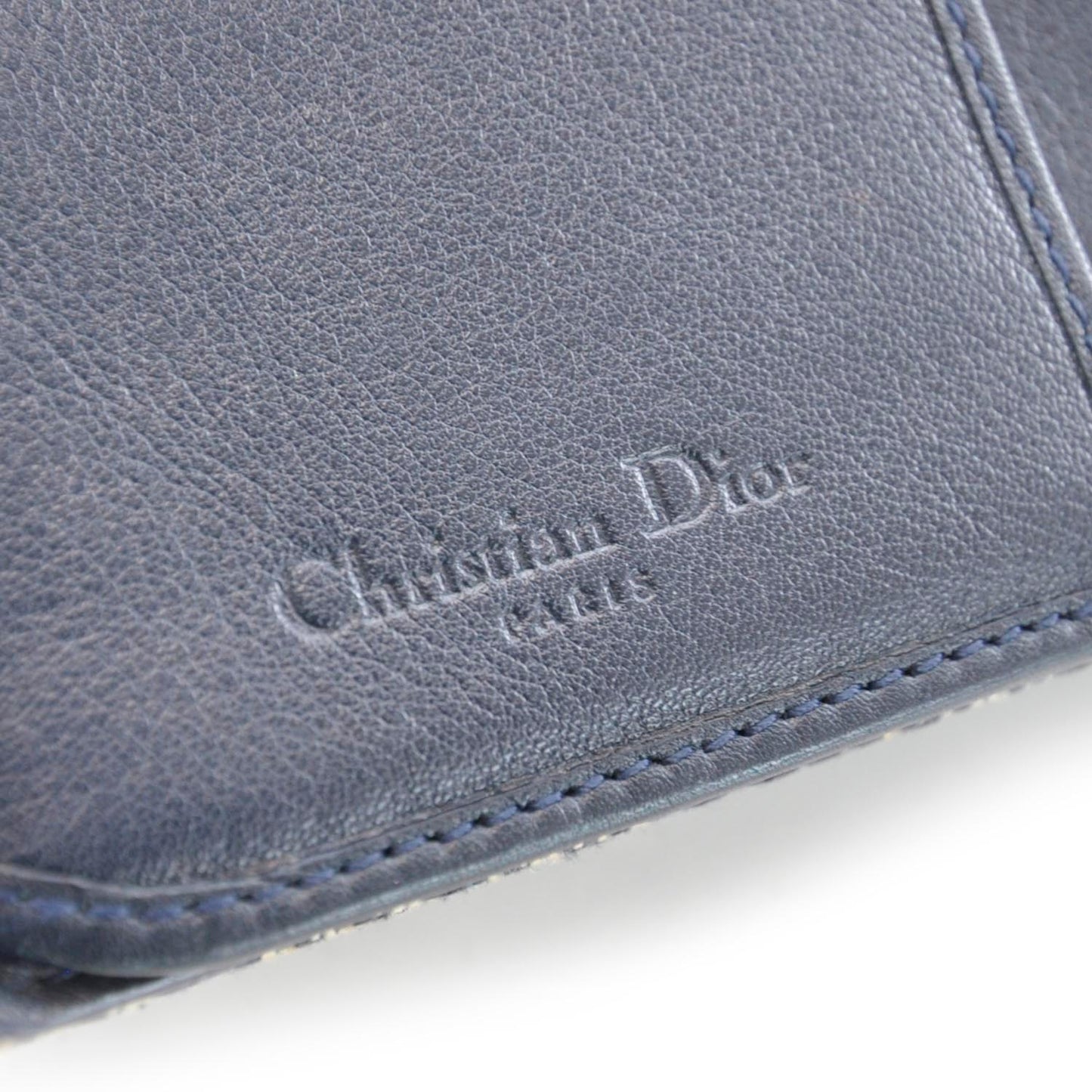Monogram Charm Wallet Navy