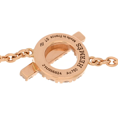Hermes 18K Rose Gold Diamond Finesse Bracelet ST 3 of 4