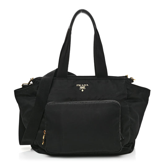 Nylon Vela Baby Bag Black