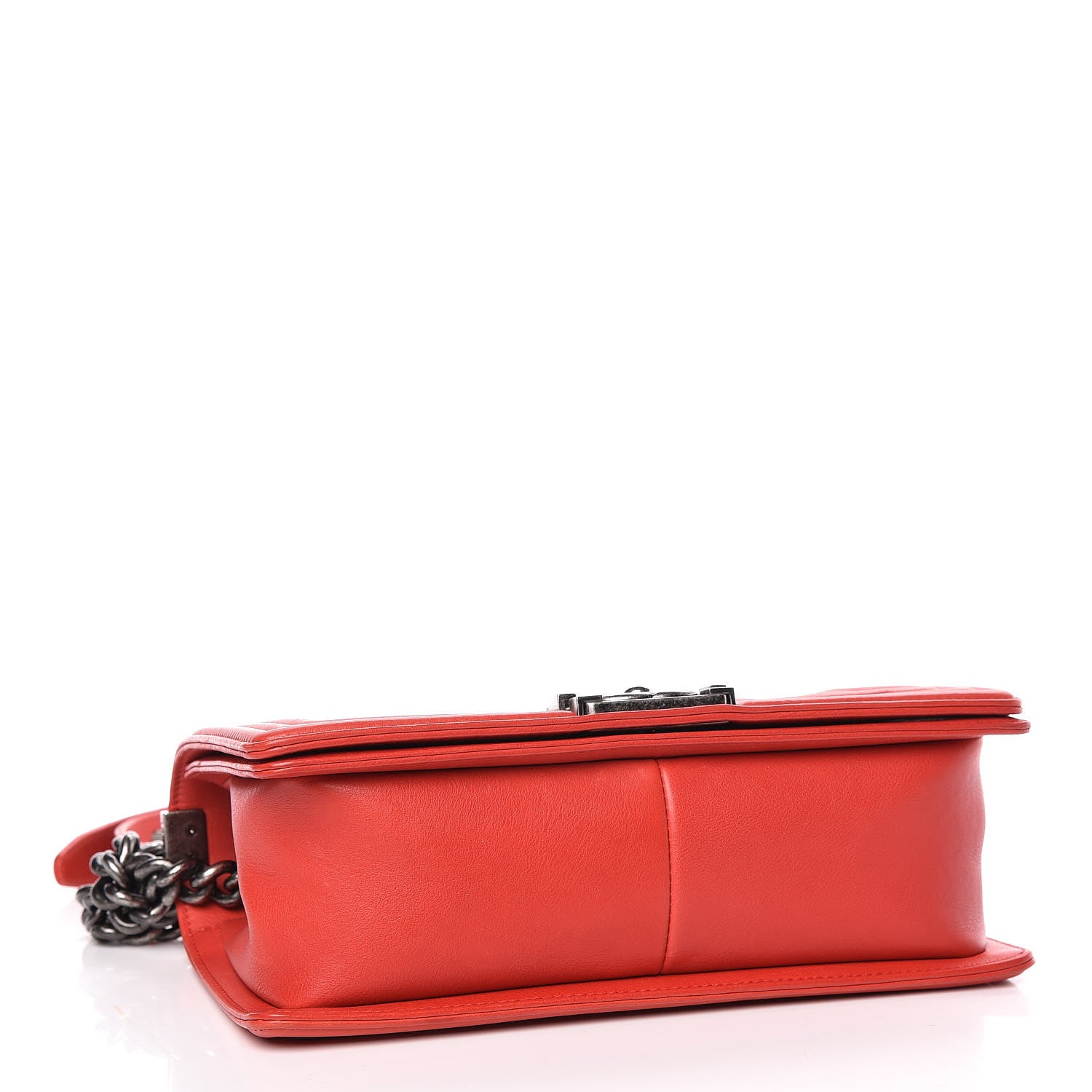 Chanel Calfskin Double Stitch Medium Boy Flap Red 4 of 12