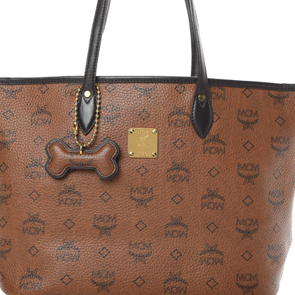 MCM Visetos Dog Bone Shopper Tote Brown 8 of 12