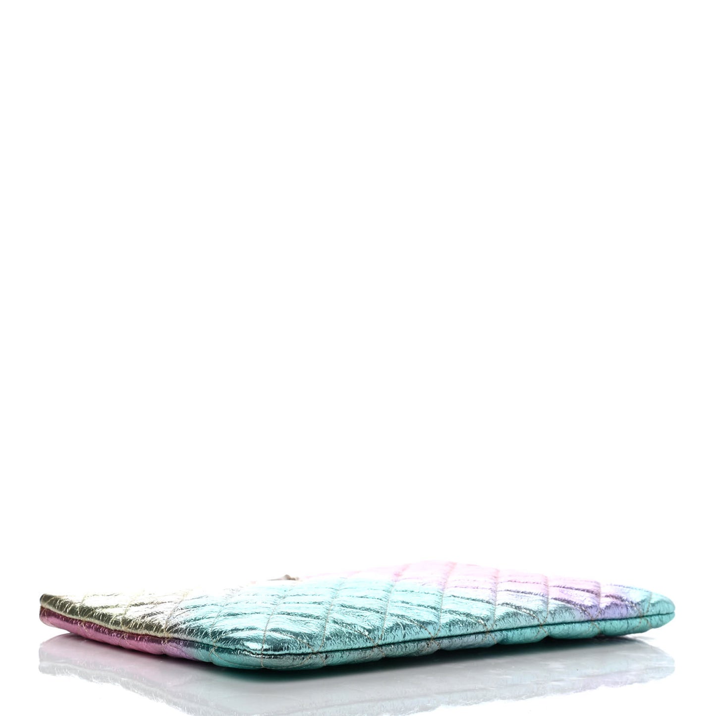Metallic Goatskin Quilted Medium 2.55 Reissue Cosmetic Case Multicolor