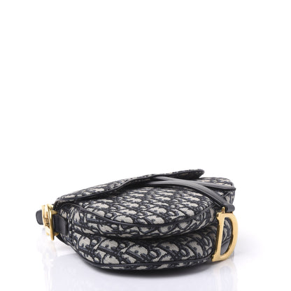 Christian Dior Oblique Saddle Bag Blue 3 of 10