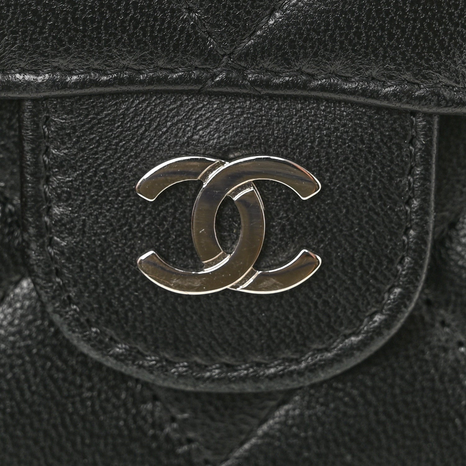 Chanel Lambskin Quilted Flap Card Holder Wallet Black 10 of 11