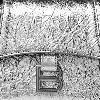 Balenciaga Metallic Calfskin Downtown Chain Shoulder Bag XS Silver 7 of 9