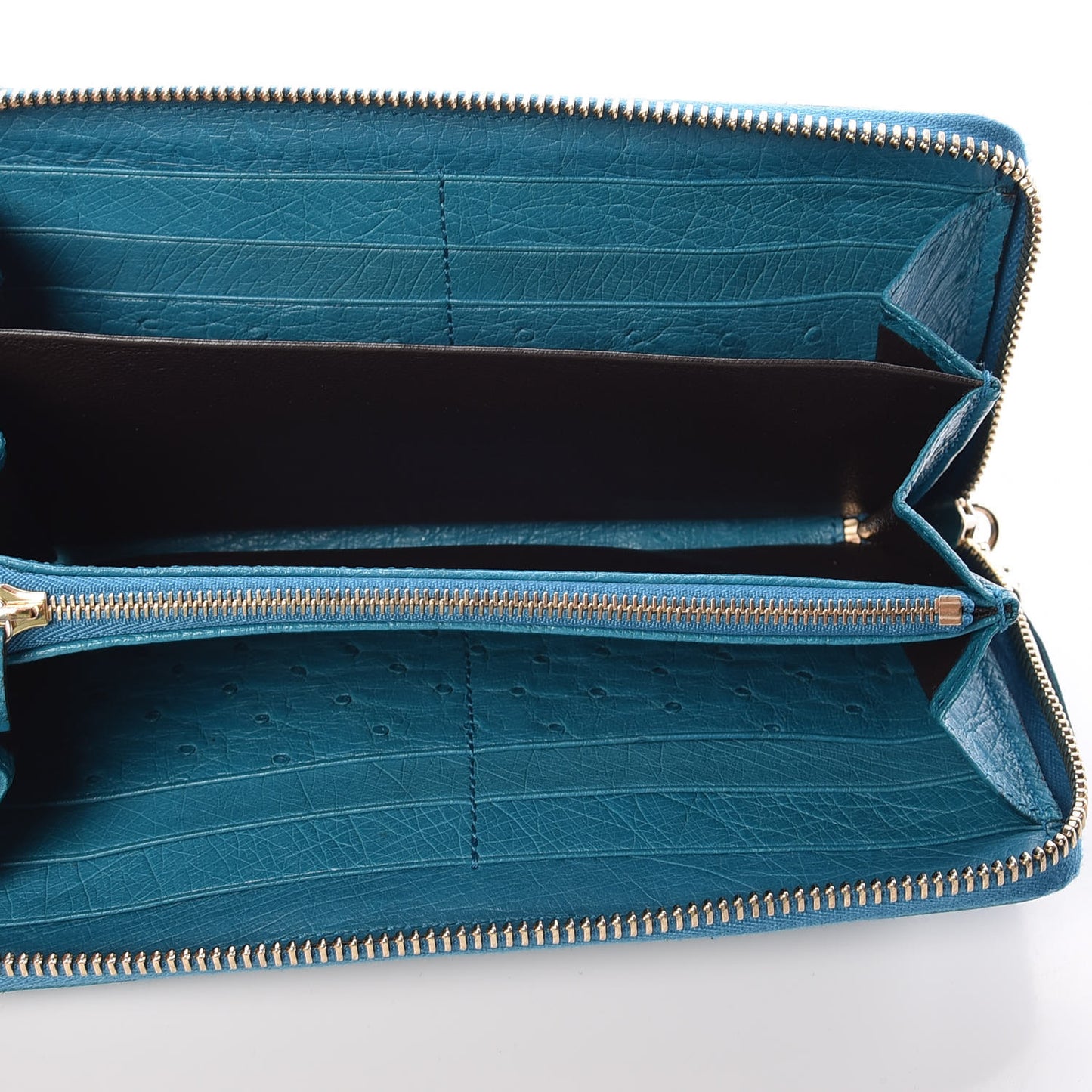 Ostrich Soho Zip Around Wallet Teal