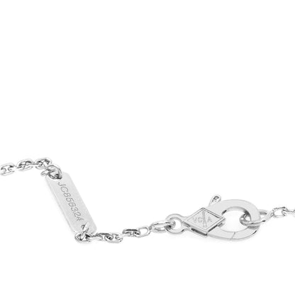 Van Cleef & Arpels 18K White Gold Chalcedony Vintage Alhambra Pendant Necklace 6 of 7