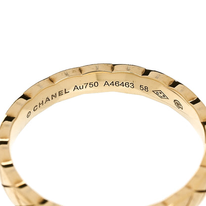 Chanel 18K Yellow Gold Mini Coco Crush Ring 58 8.25 4 of 5