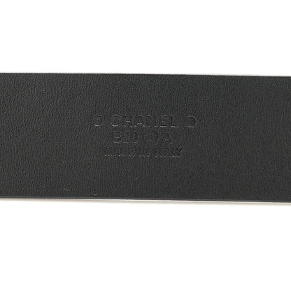 Chanel Calfskin Paris Button CC Belt 90 36 Black 5 of 7