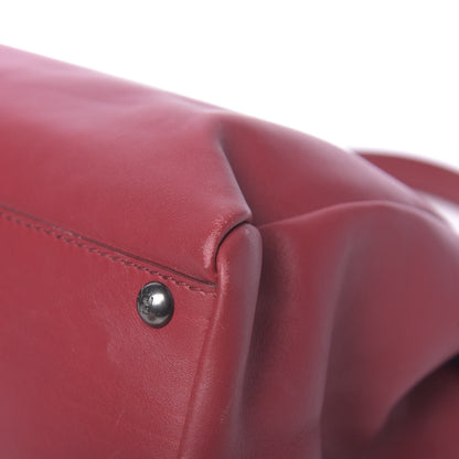 Fendi Vitello Suede Medium Peekaboo Iconic Satchel Rubino Peonia 12 of 14