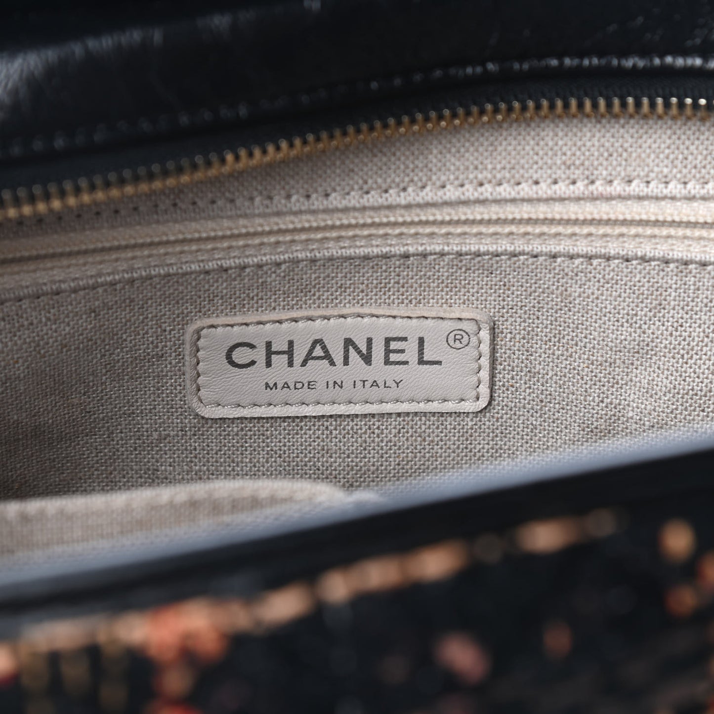 Tweed Calfskin Medium Gabrielle Hobo Black Brown