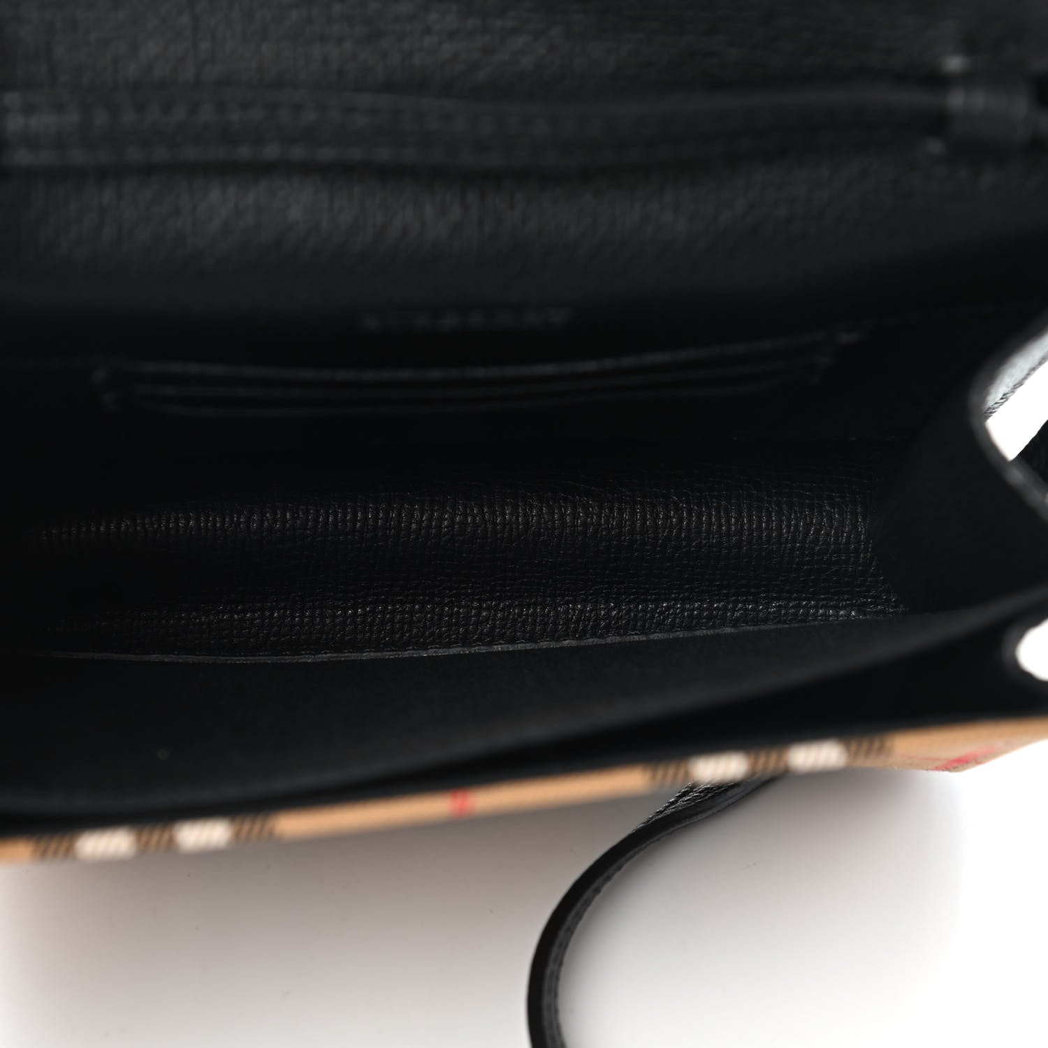 Burberry Grainy Calfskin Vintage Check Mini Macken Crossbody Bag Black 5 of 8