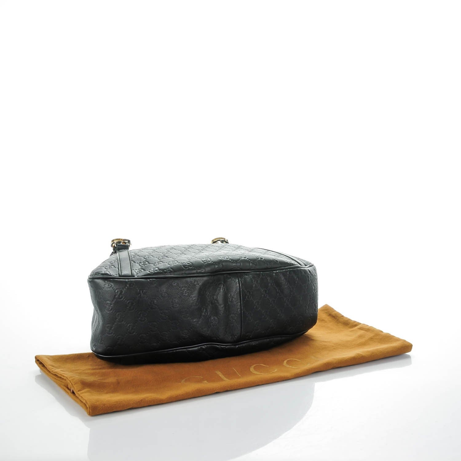 Gucci Guccissima Medium GG Twins Shoulder Bag Black 4 of 7