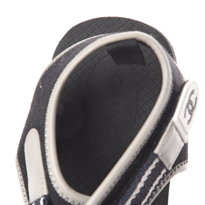 Chanel Lambskin Jersey Coco Sandals 39 Black 5 of 7