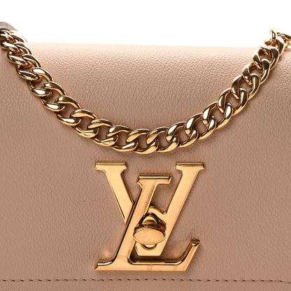 Louis Vuitton Grained Calfskin Lockme Tender Greige 7 of 9