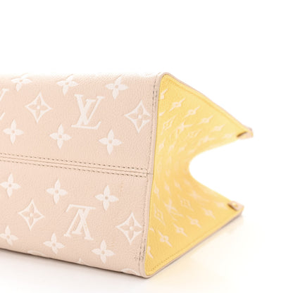Louis Vuitton Empreinte Monogram Spring In The City Onthego MM Beige Pink Yellow 9 of 11