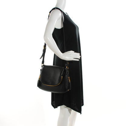 Tom Ford Grained Calfskin Medium Jennifer Crossbody Bag Black 2 of 7