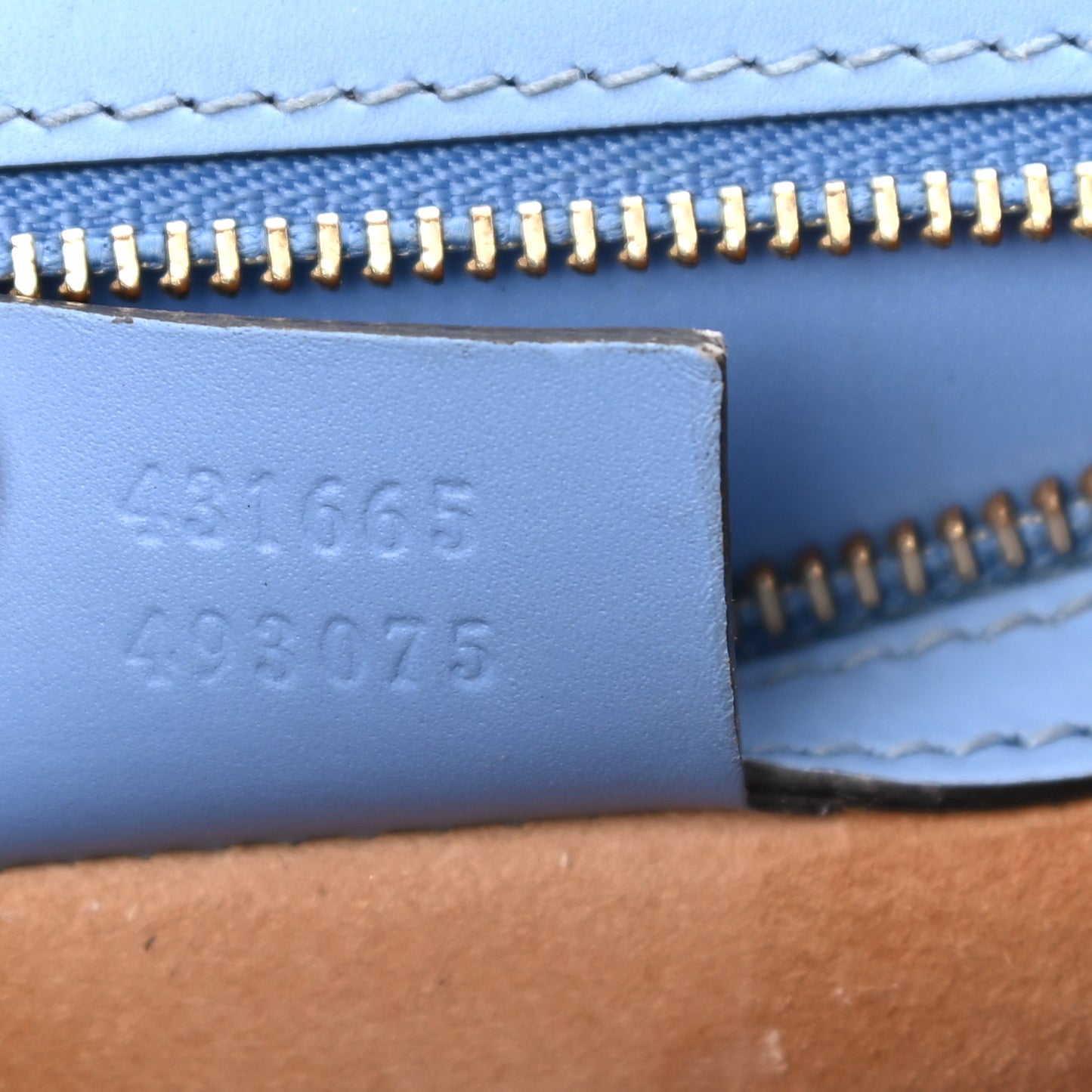 Calfskin Embroidered Medium Sylvie Top Handle Bag Clear Sky Blue