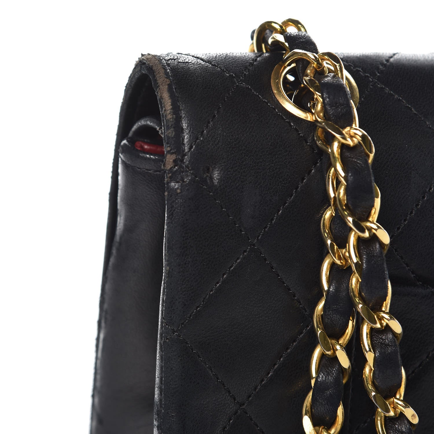 Chanel Lambskin Quilted Medium Double Flap Black 13 of 20