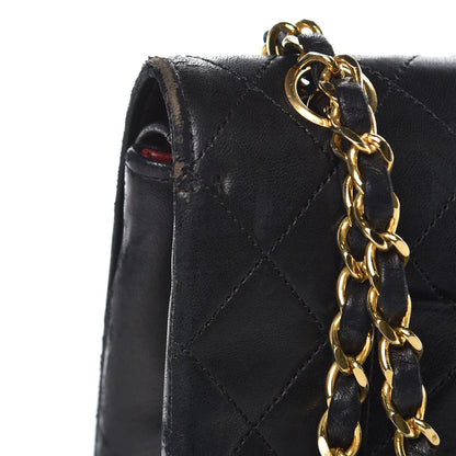 Chanel Lambskin Quilted Medium Double Flap Black 13 of 20