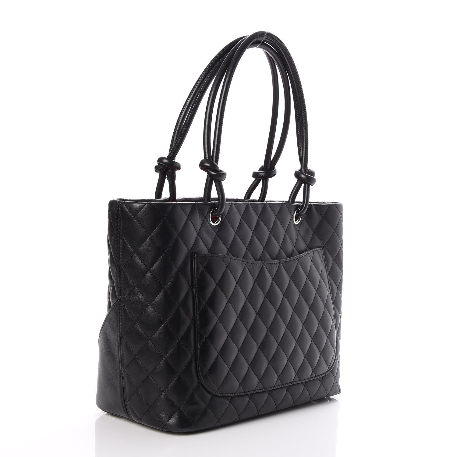 Chanel Calfskin Quilted Large Cambon Tote Black White 3 of 9