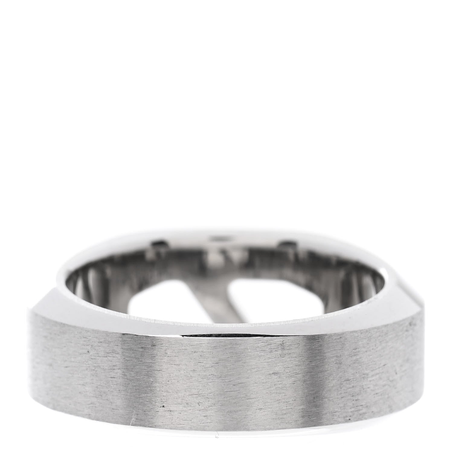 Hermes Stainless Steel Men's Delta Ring 64 3 of 5