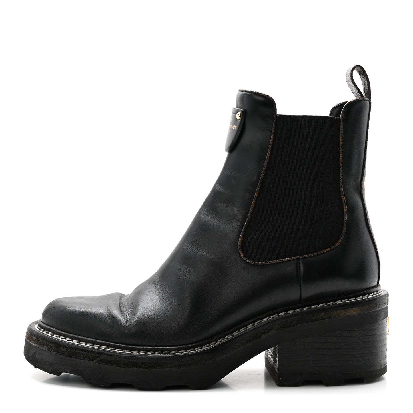 Calfskin Monogram Beaubourg Ankle Boots 38 Black