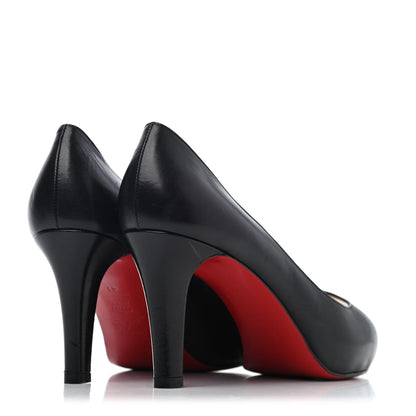 Christian Louboutin Calfskin 90 Platform Peep Toe Pumps 41 Black 3 of 4
