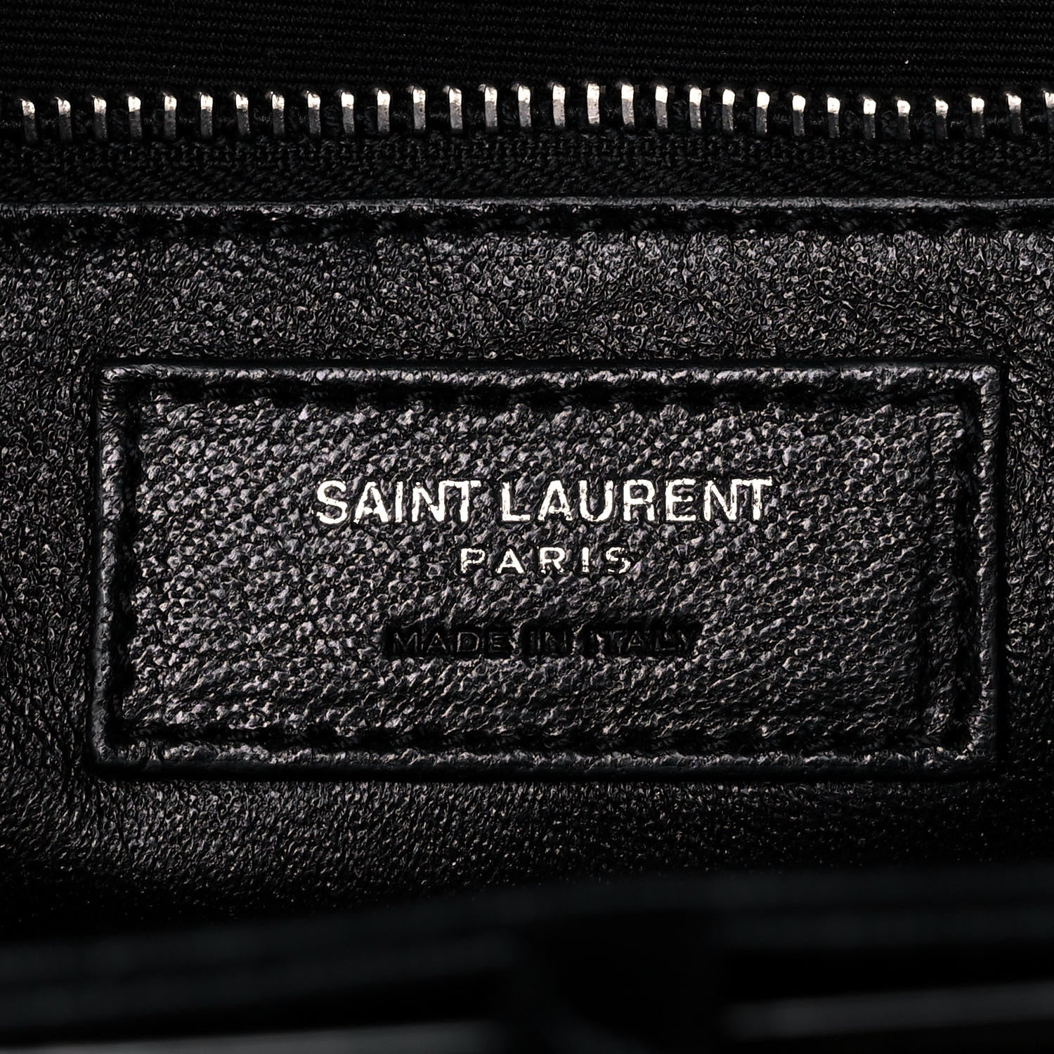 Saint Laurent Calfskin Crocodile Embossed Medium Babylone Black 6 of 13
