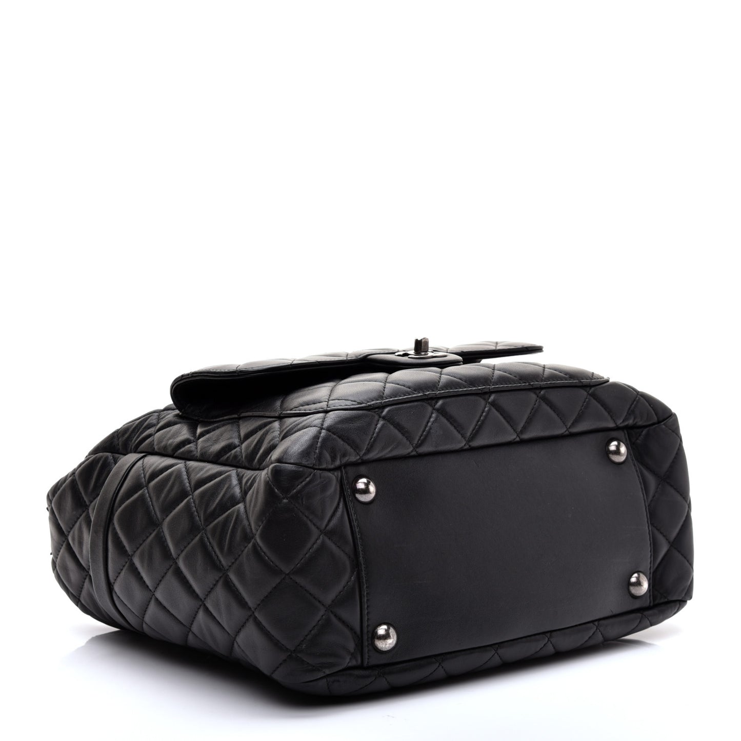 Lambskin Quilted Hobo Black