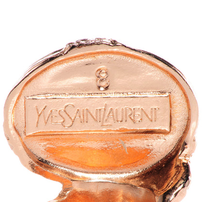 Saint Laurent Arty Ovale Ring Rose Gold Marine 8.5 4 of 6
