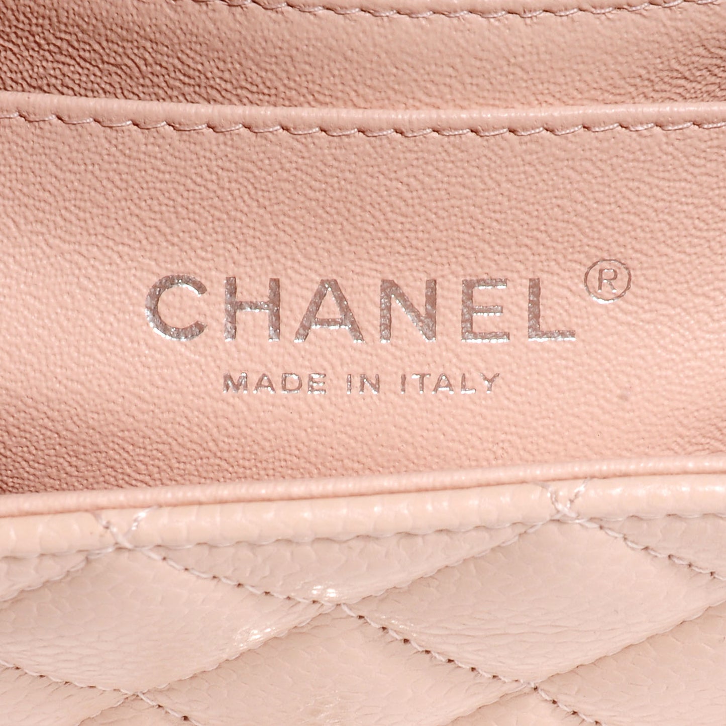 Caviar Quilted Mini Flap Light Pink