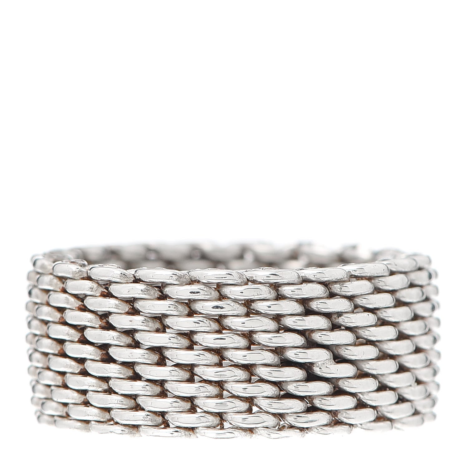 Tiffany Sterling Silver Somerset Mesh Ring 56 7.75 3 of 4