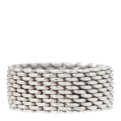 Tiffany Sterling Silver Somerset Mesh Ring 56 7.75 3 of 4