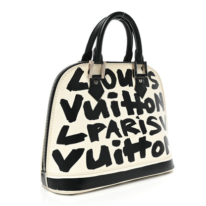 Louis Vuitton Graffiti Alma MM Black 4 of 15