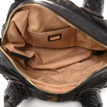 Fendi Zucca Nappa Nuvolata Vitello Tortuga Spy Bowler Tobacco Moro 5 of 10