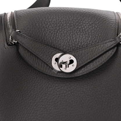 Hermes Taurillon Clemence Mini Lindy 20 Etain 15 of 16