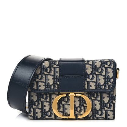 Christian Dior Oblique 30 Montaigne Box Bag Blue 1 of 9